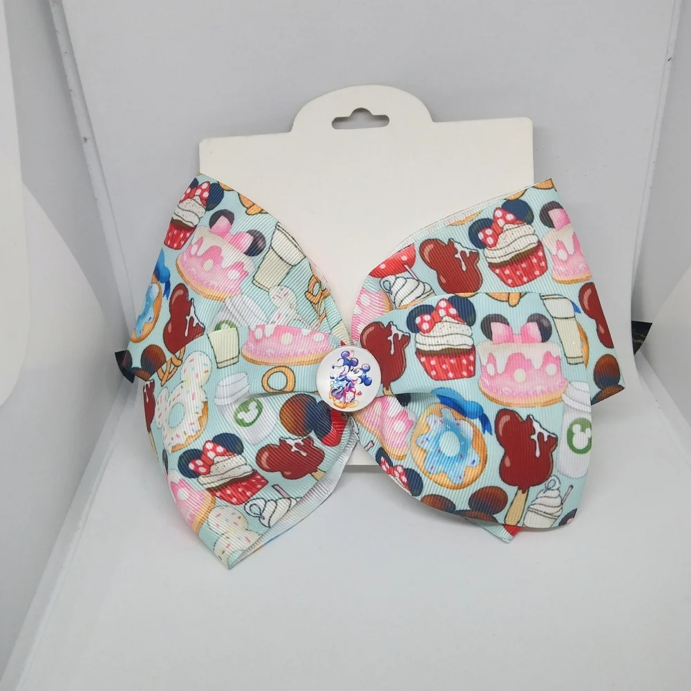 Hand Crafted Sweet Treats Kids Hair Bow - Multicolor Disney Themed